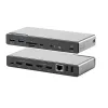 ALOGIC DV4 - prijungimo stotelė - nešiojamiesiems kompiuteriams - USB-C / USB-A - 3 x HDMI, DP - 1GbE (DUCDV4)