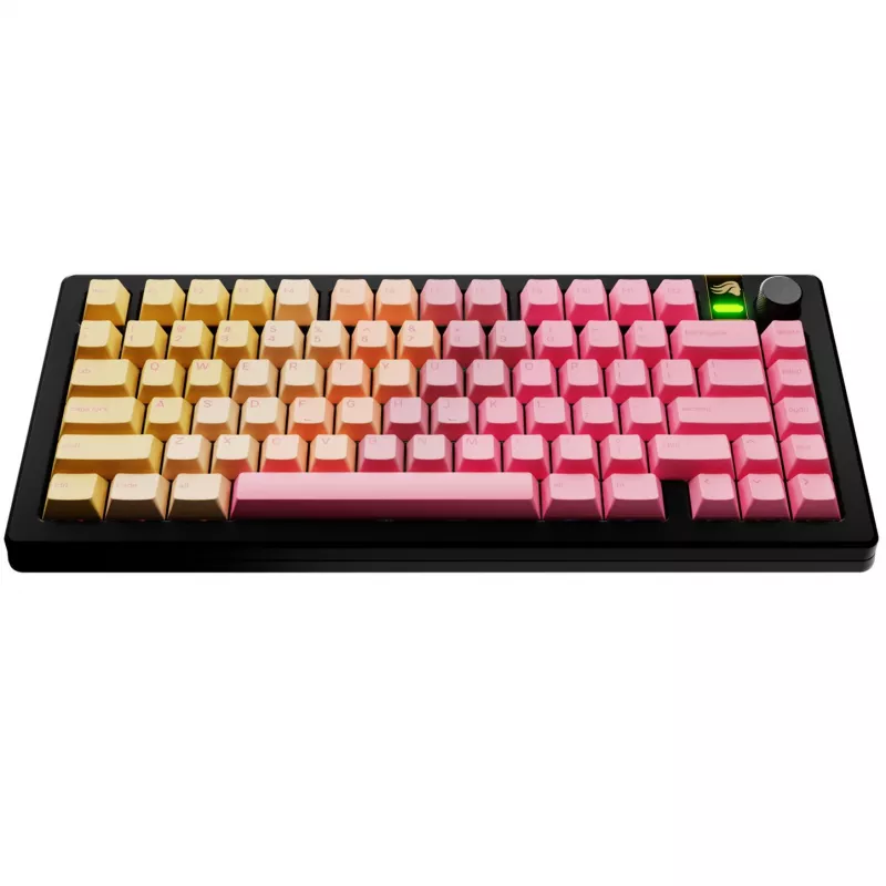 Klavišų dangteliai GLORIOUS GPBT Gradient Grapefruit ANSI išdėstymo PBT dažais įlieti klavišų dangtelių rinkinys