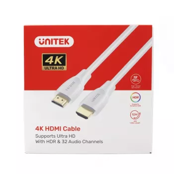 HDMI kabelis 2.0 4K 60Hz baltas; C11090AWH03-3M