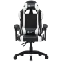 Žaidimų kėdė CANYON Core SGCH2 — juoda/baltos spalvos, ergonomiškas dizainas, reguliuojamas aukštis