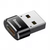 Baseus USB kištukas į Type-C lizdą adapterio keitiklis juodas