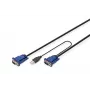 KVM laidas USB Digitus DS-19232 3m PS/2