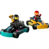 Konstruktorius LEGO 60400 City Kartingai su lenktynininkais – žaidimų rinkinys su minifigūrėlėmis ir transporto priemonėmis