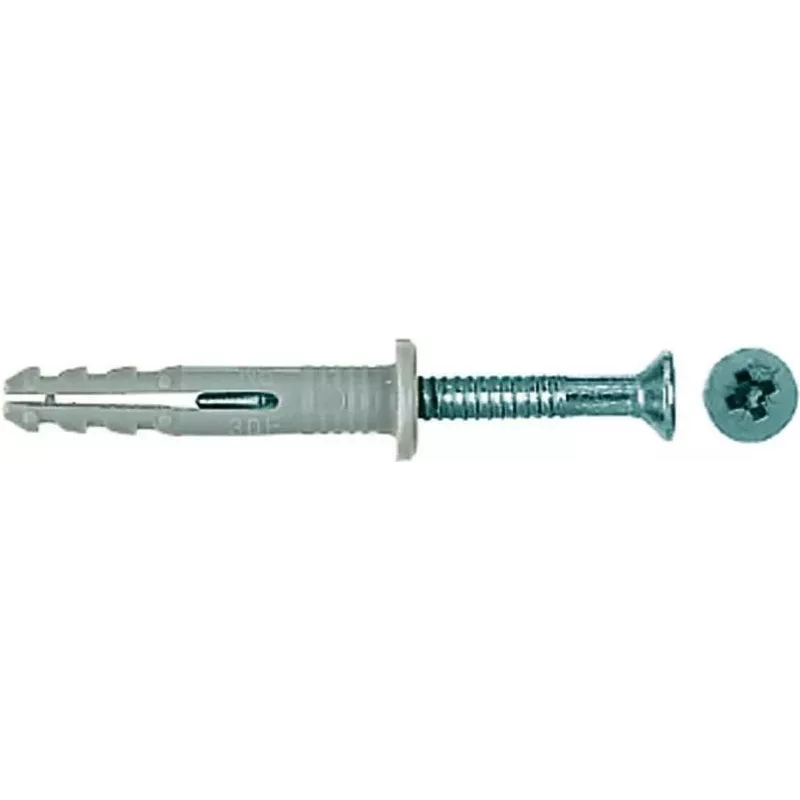 Vinių inkaras FISCHER N 6x40/10 S (100 vnt.) — metalinis vinies inkaras 6×40 mm, mova 10 mm