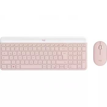 Logitech plonas Wireless Combo MK470 - klaviatūros ir pelės rinkinys - belaidis - 2,4 GHz - QWERTY - rožinė (920-011314)