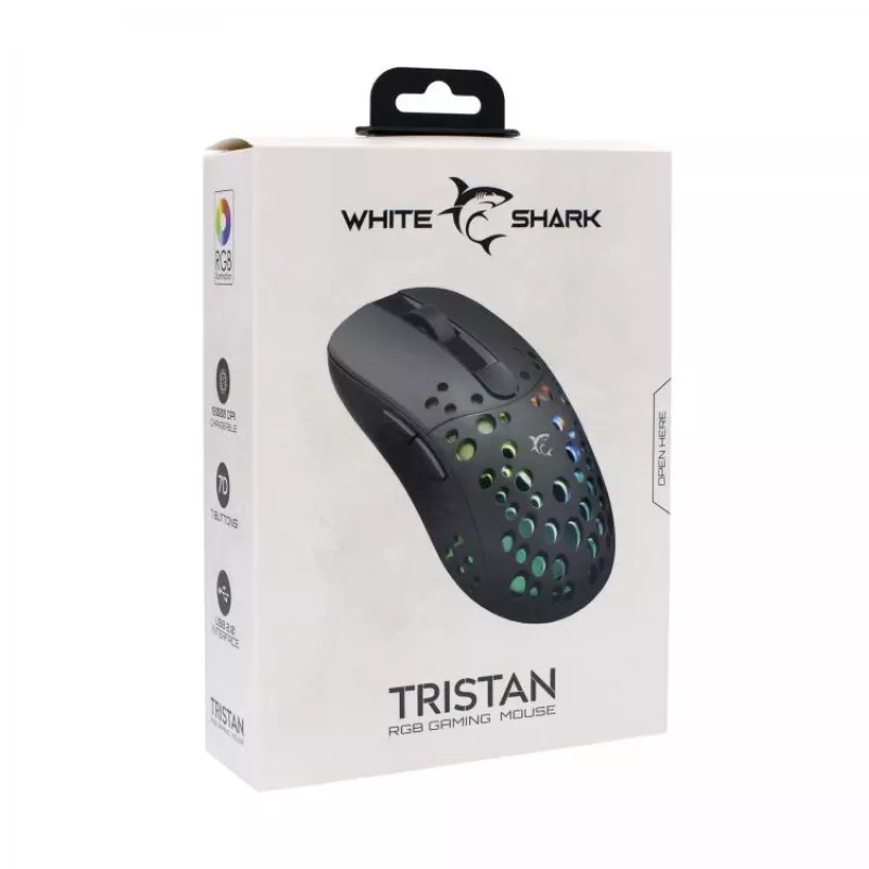 Pelė White Shark TRISTAN USB Type-A