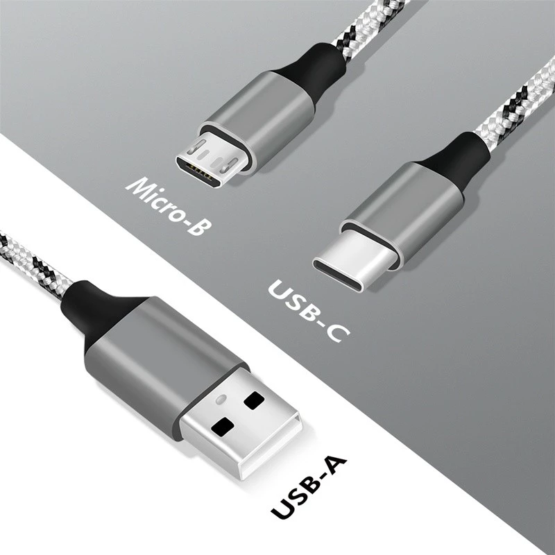LogiLink CU0202 USB kabelis USB 2.0 1,2 m USB A USB C/Micro-USB A pilka