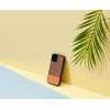 Telefono dėklas “Man and Wood”, skirtas “iPhone 12 mini” — rudas langinis raštas su juodu apvadu