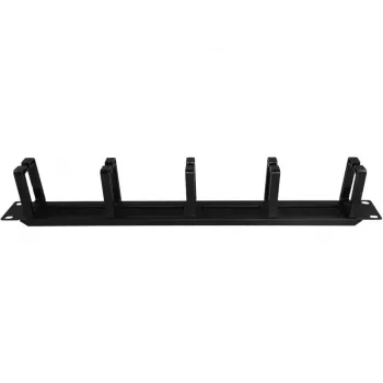 Alantec PK048 1U 19 kabelių organizatorius su šlifuota įvore, 5 plastikiniai laikikliai