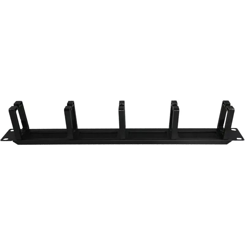 Alantec PK048 1U 19 kabelių organizatorius su šlifuota įvore, 5 plastikiniai laikikliai