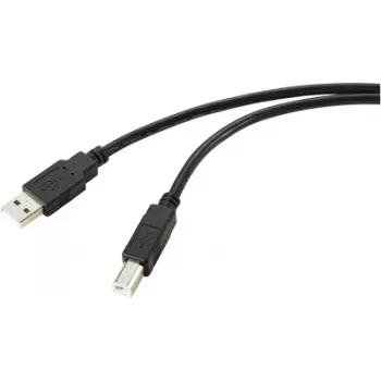 Renkforce RF-5770782 USB kabelis 10 m USB 2.0 USB A USB B juodas (RF-5770782)