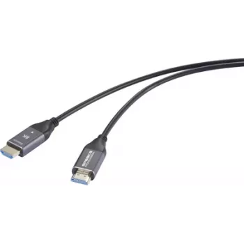 SpeaKa Professional HDMI šviesolaidinis jungiamasis laidas HDMI-A kištukas kištukas 10 m juodas (SP-12842660)
