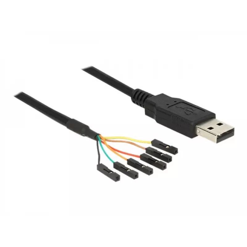 USB kabelis DeLOCK 1,8 m USB2.0-A/TTL 6 kontaktų juoda