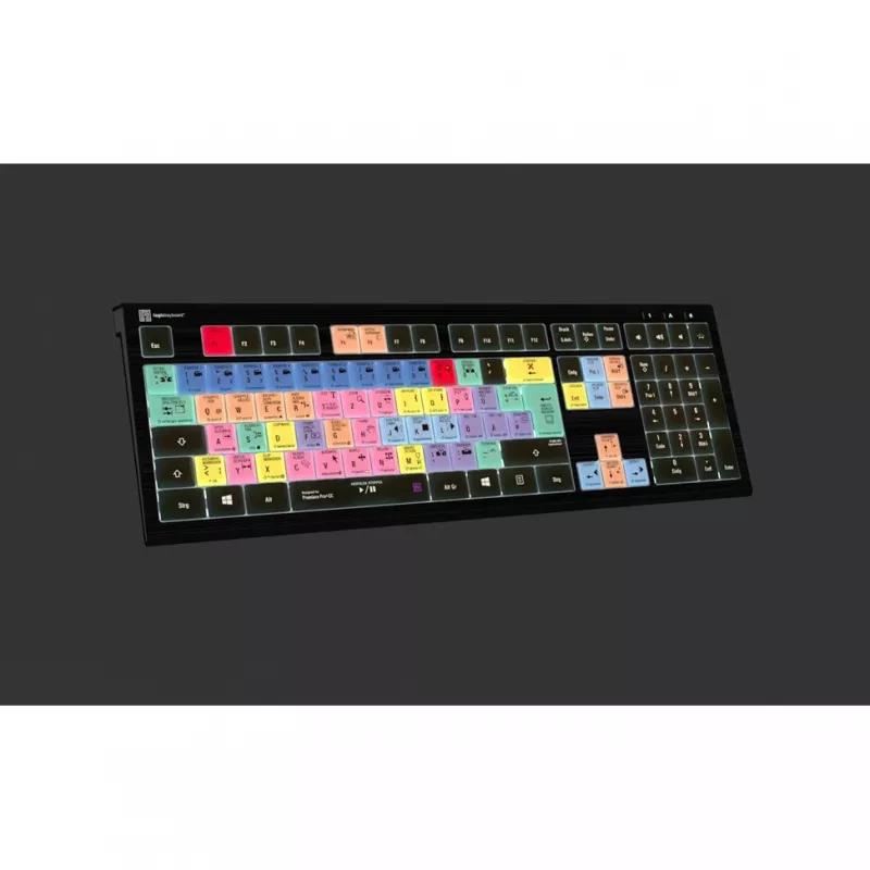 Logickeyboard Adobe Premiere Pro CC ASTRA 2 apšviesta klaviatūra vokiečių (LKB-PPROCC-A2PC-DE)