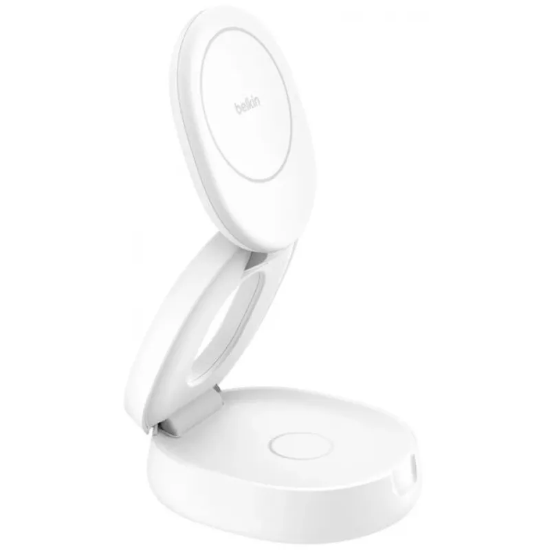 Įkrovimo stotelė Belkin BOOSTCHARGE WIZ035kqWH 2-in-1 Qi2 15W telefonams ir priedams