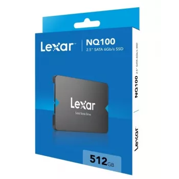 2,5 col. SSD Lexar NQ100 512 GB SATA III, 550 MB/s skaitymas, 6 Gbit/s perdavimas