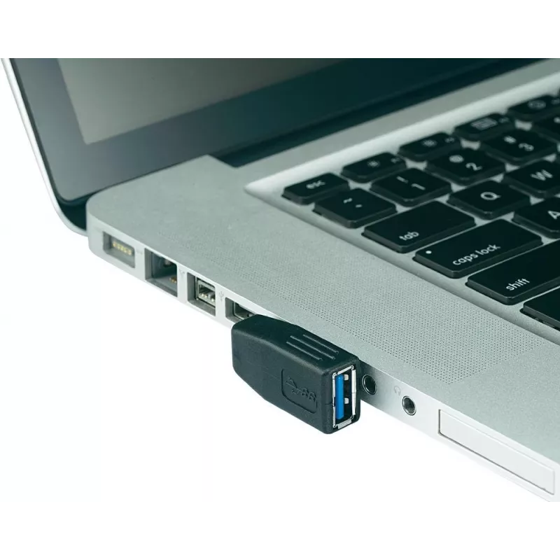 USB 3.0 stačiakampis adapteris Renkforce 29039C104R A tipo kištukas į A tipo lizdą 90°