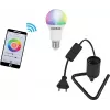 LED lemputė EUROLITE E27 RGB WW CW WiFi, trikampio formos cokolis, juoda