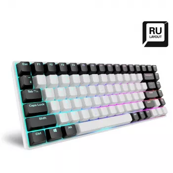 Sharkoon SKILLER SGK50 S3 klaviatūra žaidimams USB QWERTY rusiška balta