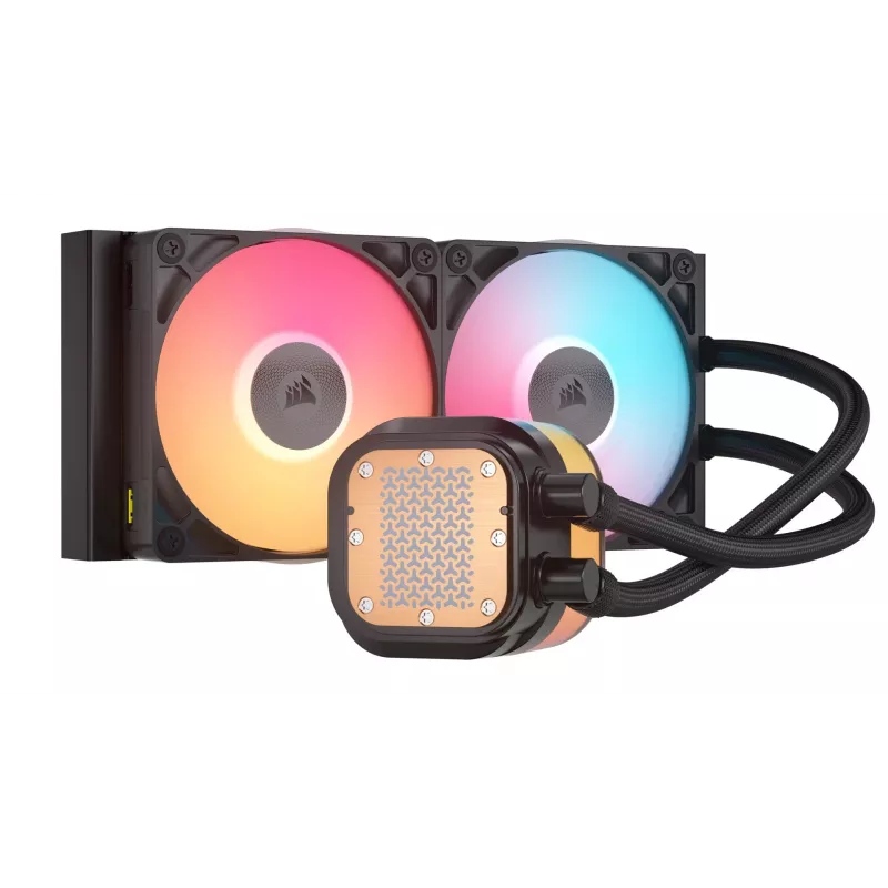 „Corsair iCUE LINK TITAN 240 RX LCD“ oro aušintuvas, 12 cm, juodas, 300–2100 RPM