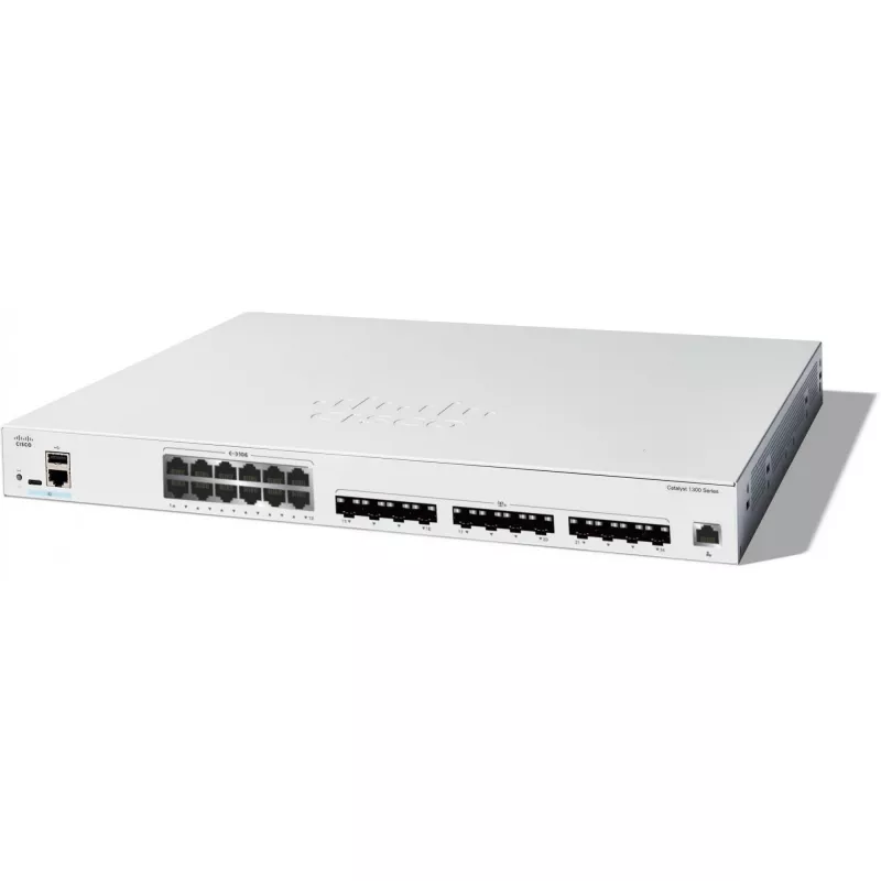 Valdomas komutatorius Cisco Catalyst 1300-24FP-4X 24 prievadų GE Full PoE 4x10GE SFP+