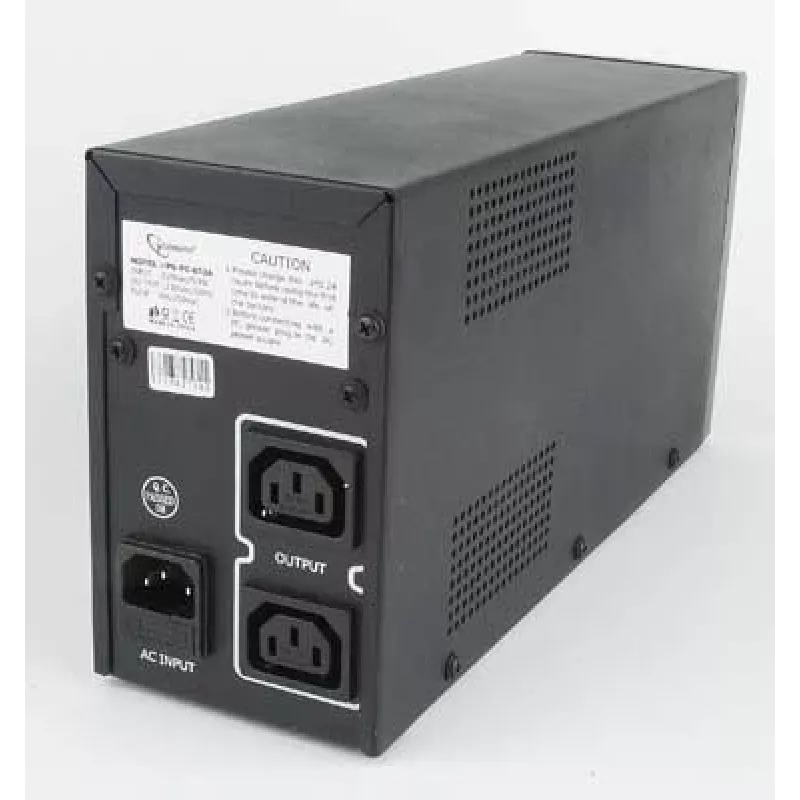 Gembird UPS-PC-652A nepertraukiamo maitinimo šaltinis (UPS) Linijinis-interaktyvus 0,65 kVA 390 W 3 kintamosios srovės lizdai