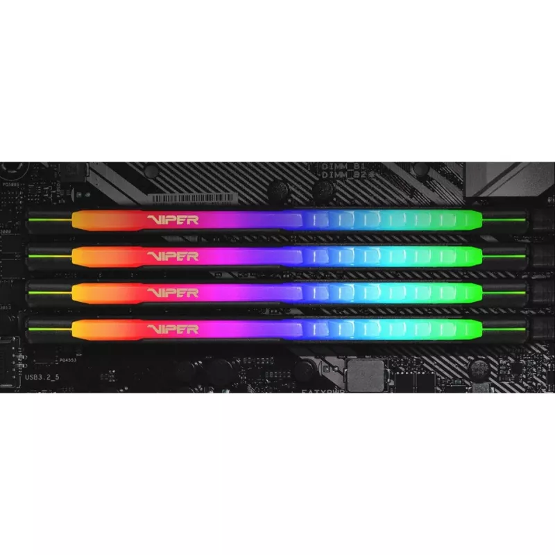 Patriot Viper Steel RGB 32 GB (2x16 GB) DDR4-3600 CL20 atmintinės rinkinys, PVSR432G360C0K