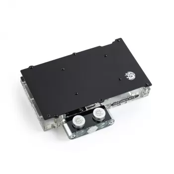 Vandens blokas BitsPower Classic VGA BP-VG3070FE — 125×171,4×28,4 mm, 3 kontaktų RGB, juoda/sidabrinė/skaidri