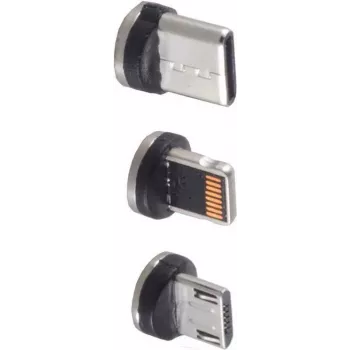 Laidų jungties rinkinys ShiverPeaks BS14-19003 USB Micro-B USB-C 8 kontaktų juoda sidabrinė