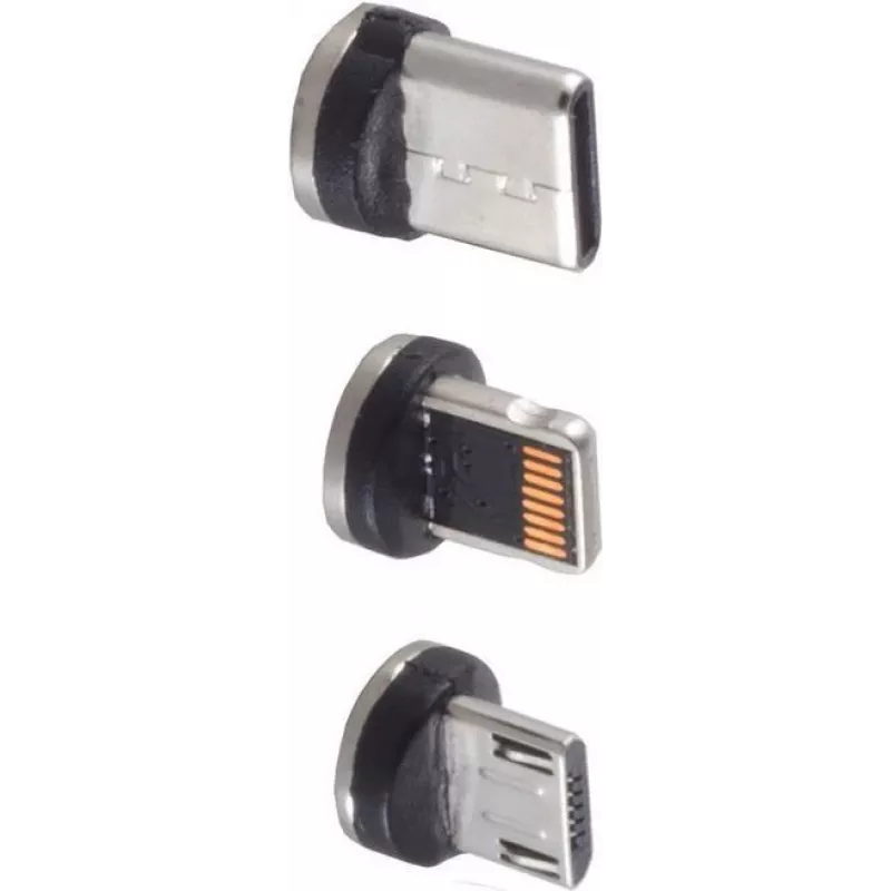Laidų jungties rinkinys ShiverPeaks BS14-19003 USB Micro-B USB-C 8 kontaktų juoda sidabrinė
