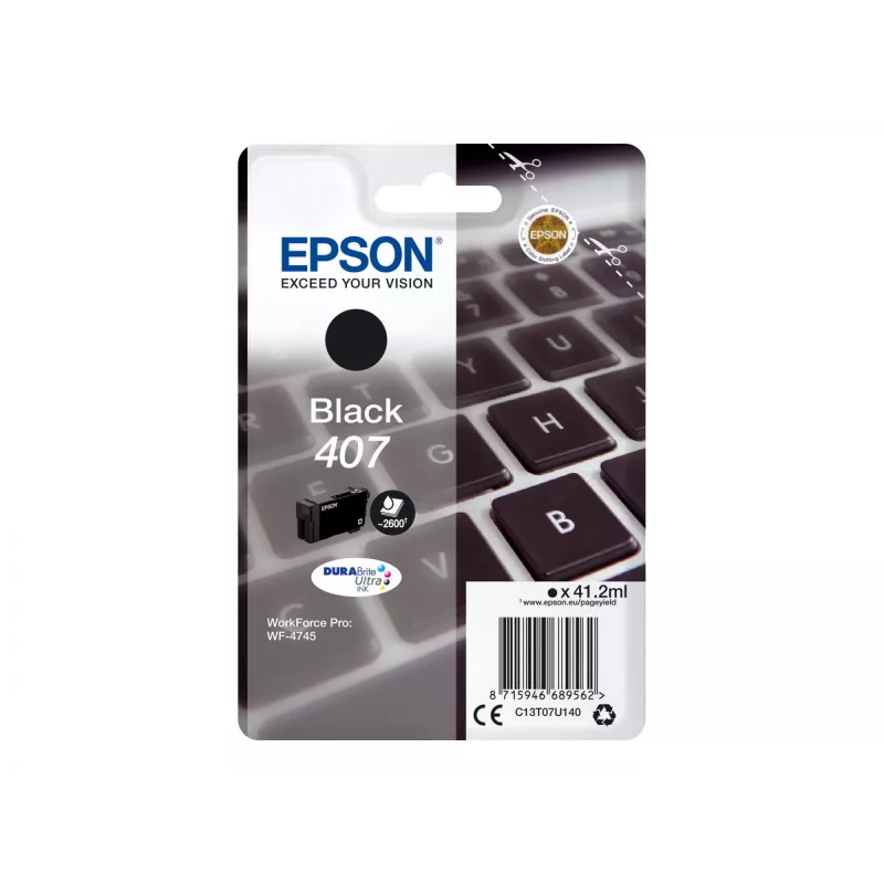 Epson WF-4745 rašalo kasetė 1 vnt. Originali didelės (XL) talpos juoda