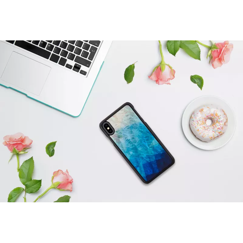 Telefono dėklas iKins, skirtas iPhone XS Max — mėlyno ežero juoda apdaila