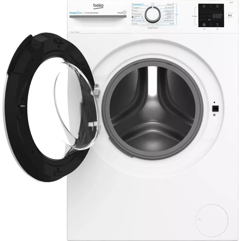 BEKO Skalbimo mašina BM3WFSU37013WW, 7 kg, energijos klasė A, 49,6 cm, 1000 aps./min., inverterinis variklis, Steam Cure