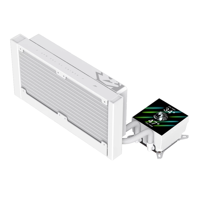 Gamemax CPU skysčio aušintuvas | GLACIER 240 LCD WH | Intel, AMD