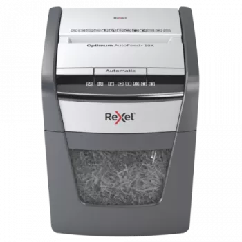 Rexel Optimum AutoFeed+ 50X Automatinis kryžminio pjovimo popieriaus smulkintuvas P4
