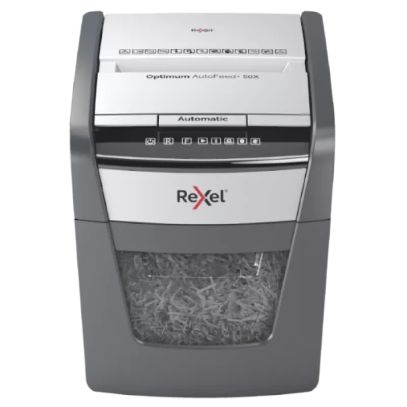 Rexel Optimum AutoFeed+ 50X Automatinis kryžminio pjovimo popieriaus smulkintuvas P4