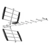 Kryptinė antena LIBOX LB1600 16 elementų pasyvi DVB-T, UHF 470–790 MHz, VHF 174–230 MHz, 18 dB stiprinimas, LTE filtras