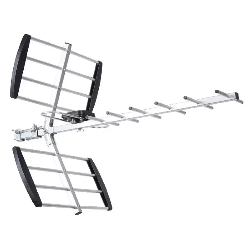 Kryptinė antena LIBOX LB1600 16 elementų pasyvi DVB-T, UHF 470–790 MHz, VHF 174–230 MHz, 18 dB stiprinimas, LTE filtras