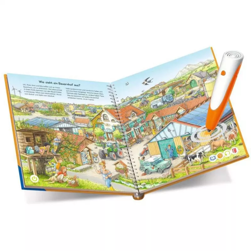 tiptoi Starter-Set: Why? How? What For? On the Farm, Learning Book pin and picture book