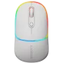 Canyon MW-22 CNS-CMSW22SW pelė – 2 viename Bluetooth/2,4 GHz – optinė – 800/1200/1600 DPI – 4 mygtukai – RGB apšvietimas – įkraunama – sniego balta