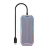 USB šakotuvas Unitek uHUB S7+ — laidinis USB 3.2 Gen 2 Type-C, 100 W PD, Gigabit Ethernet, 4K palaikymas, Space Pilka