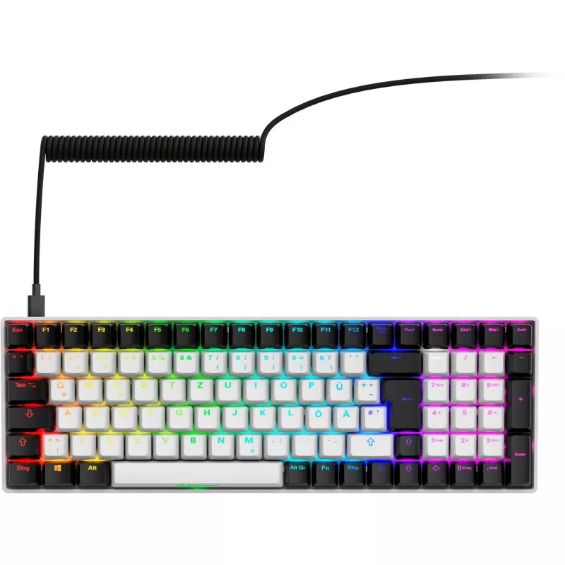 Sharkoon SKILLER SGK50 S2 White DE-Layout Gateron Yellow - Klaviatūra (4044951040858)