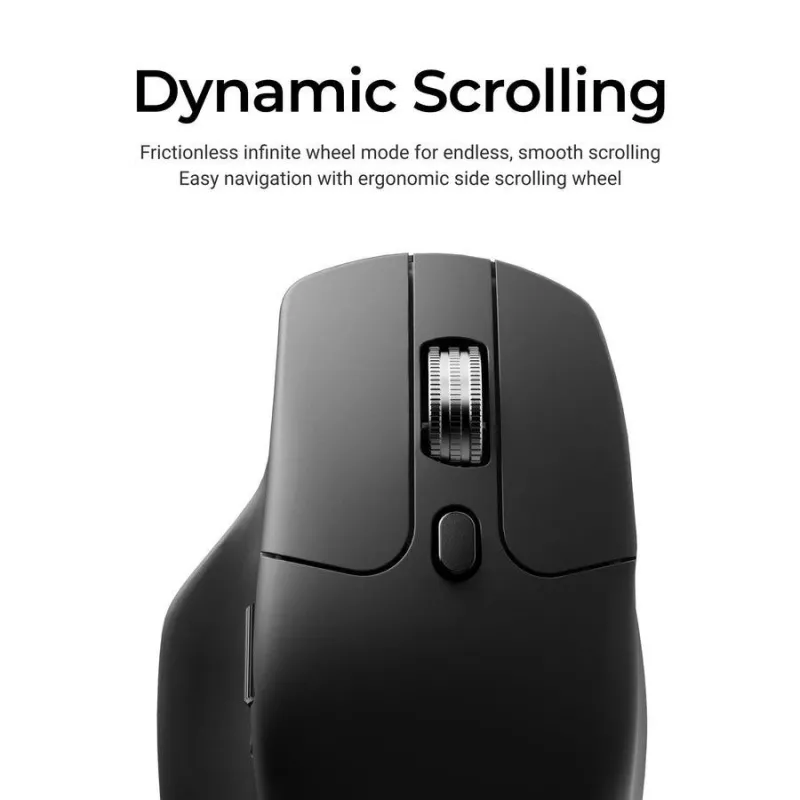 Pelė Keychron M6 Dešiniarankė Universali — Optinė, RF Belaidė + Bluetooth + USB-C, 30000 DPI, Juoda