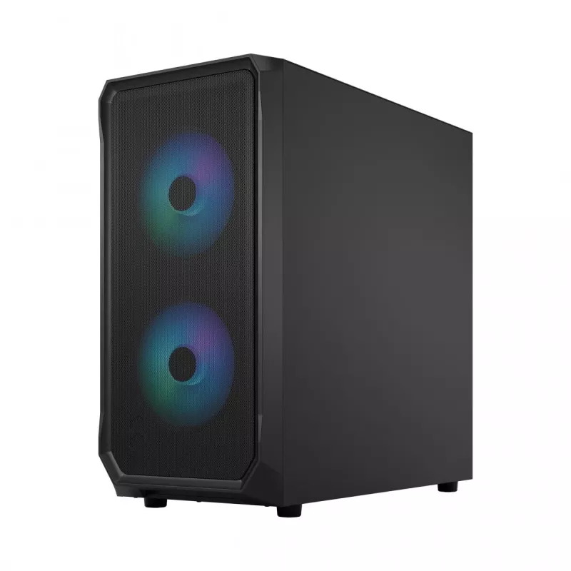 Fractal Design Focus 2 RGB Grūdinto stiklo vidutinis bokštas ATX PC korpusas - juodas