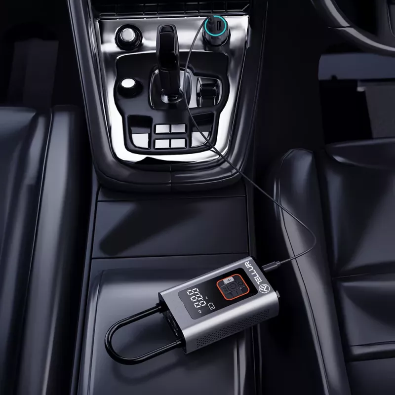 Nešiojamas oro kompresorius Tellur TLL158571 12V 150 PSI automobilių padangoms ir pripučiamiems daiktams