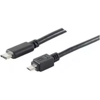 USB laidas Micro-USB B USB C ShiverPeaks BS77145-1.8 1.8m Juodas