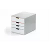 Patvari Durable VARICOLOR MIX 4 plastikinė stalčių spintelė, pilka, 4 stalčiai
