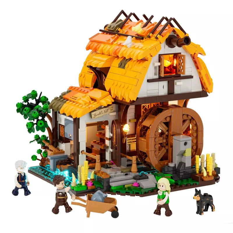 Lumibricks Medieval Watermill Building Set