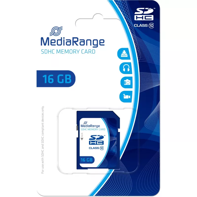 Atminties kortelė MediaRange 16GB SDHC Class 10 MR963
