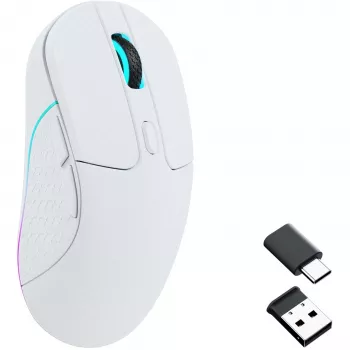 Žaidimų pelė Keychron M3 Dešiniarankė RF Wireless + Bluetooth Optinė 26000 DPI Balta